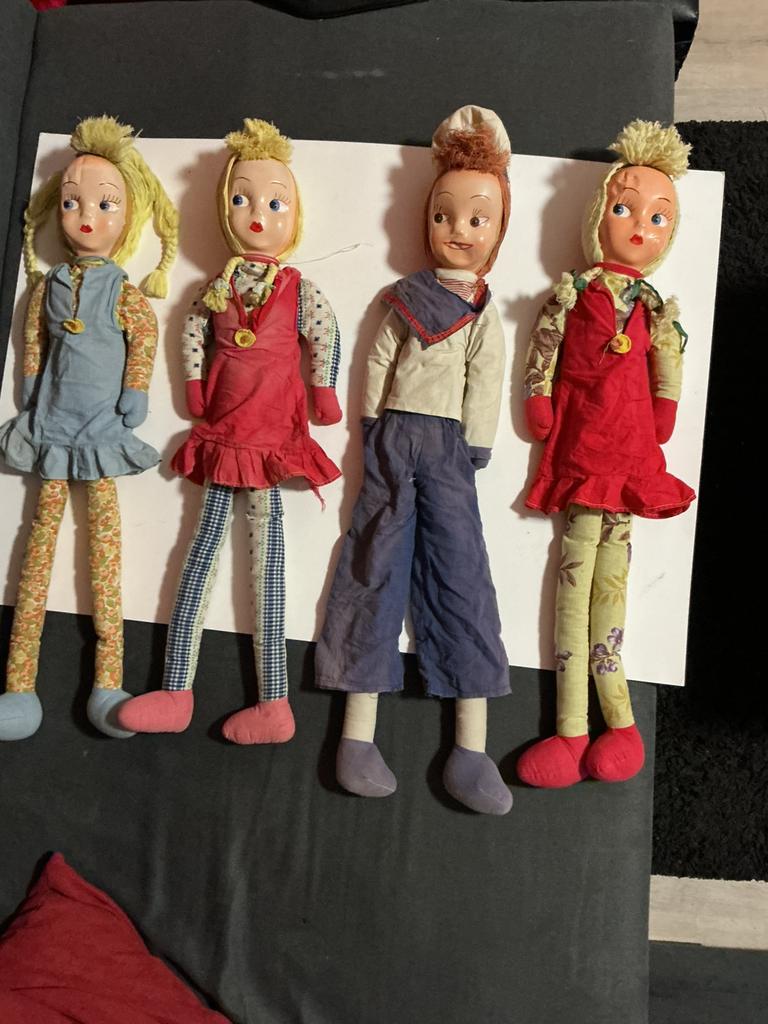 Oude popen jaren 1970 zeer lang, Verzamelen, Poppen, Ophalen, Gebruikt, Accessoires
