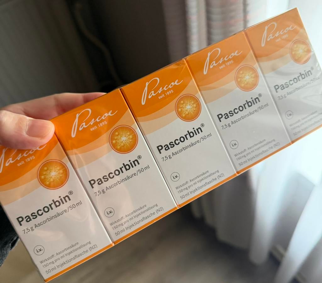 Vitamine C Perfusion Pascorbin Dispo avec facture Pascoe, Enlèvement, Comme neuf