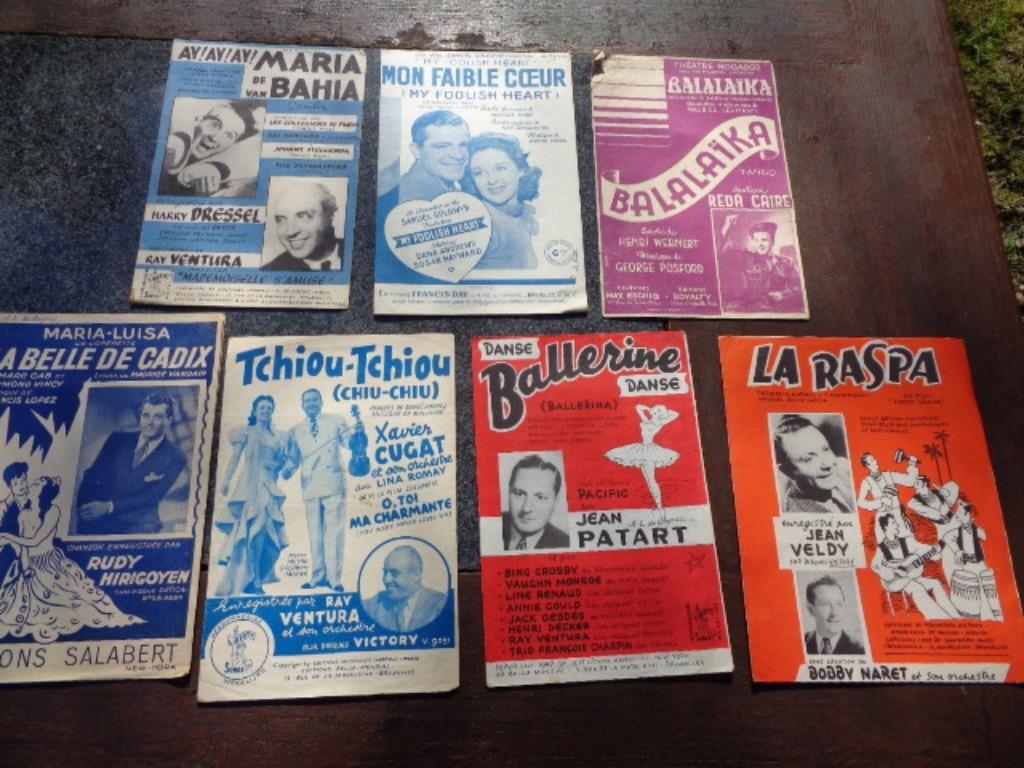 LOT partituren gemengd , jaren 50/60 , 7 stuks, Boeken, Muziek, Ophalen of Verzenden, Gelezen