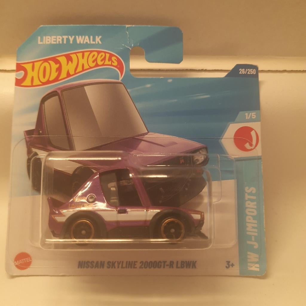 HOT WHEELS 1:64 : J-IMPORTS nr 26/250: NISSAN SKYLINE 2000GT, Hobby en Vrije tijd, Modelauto's | 1:87, Nieuw, Auto, Overige merken