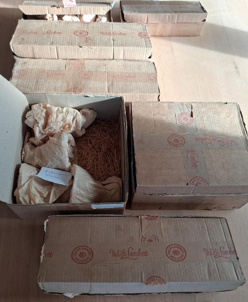 Val saint lambert glazen, Ophalen