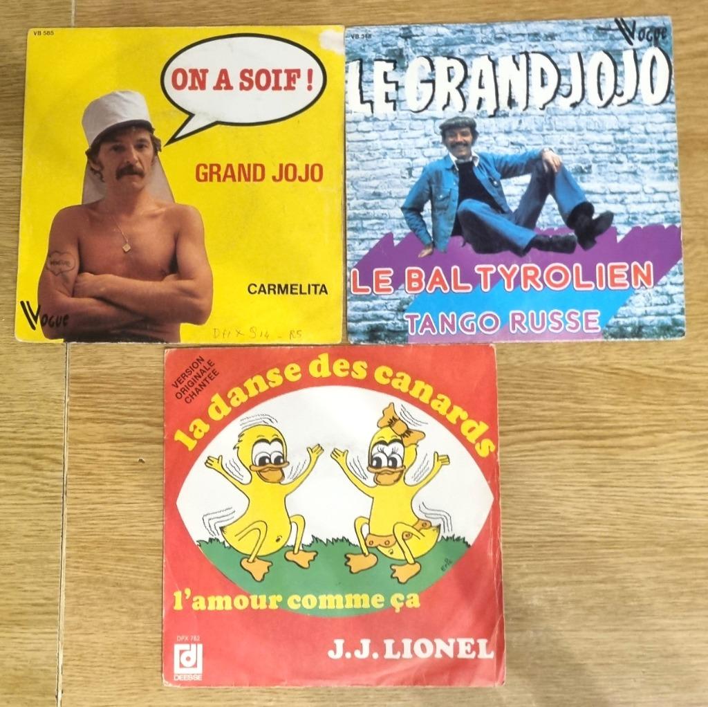 2 disques vinyls 45 t le grand jojo et la danse des canards, Enlèvement ou Envoi