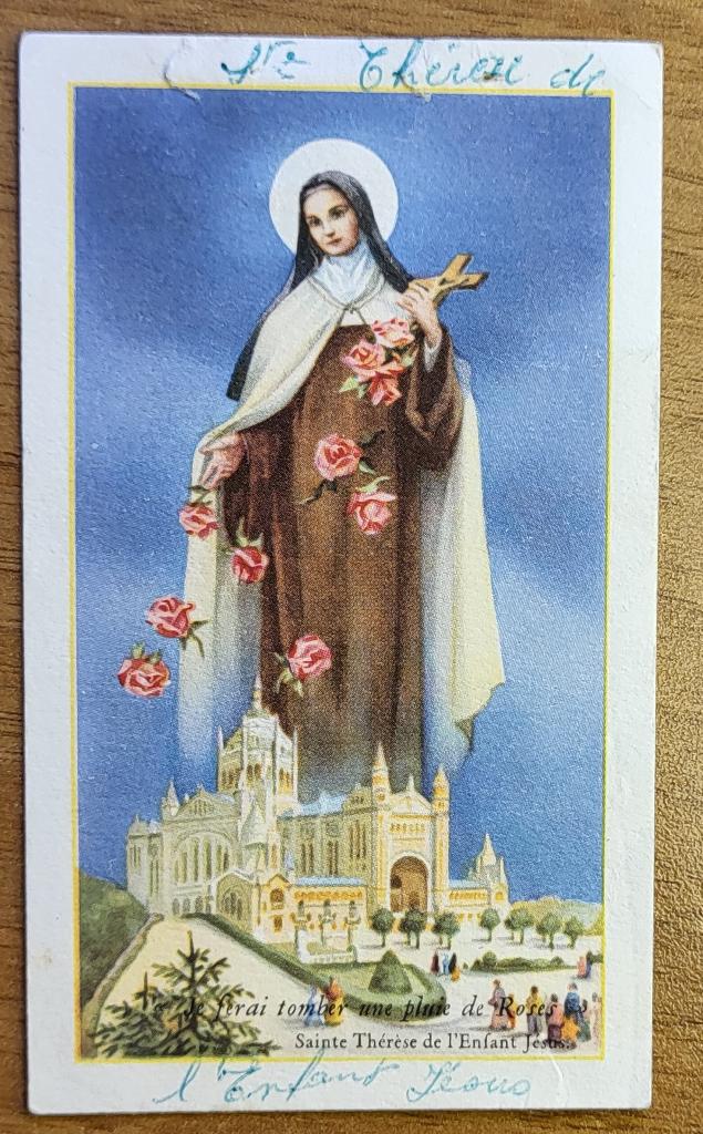 Éditions SS France - Prière à Sainte-Thérèse de Lisieux, Ophalen of Verzenden, Bidprentje