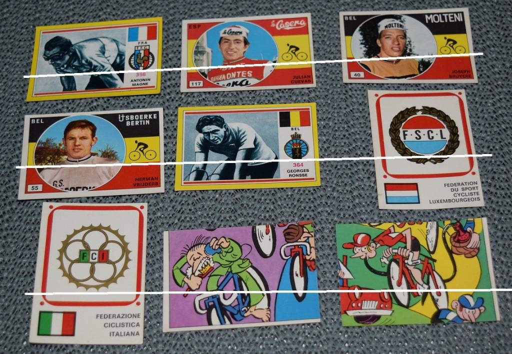 Panini / Wielrennen / Sprint 73 / 9 stickers, Verzenden, Gebruikt, Poster, Plaatje of Sticker