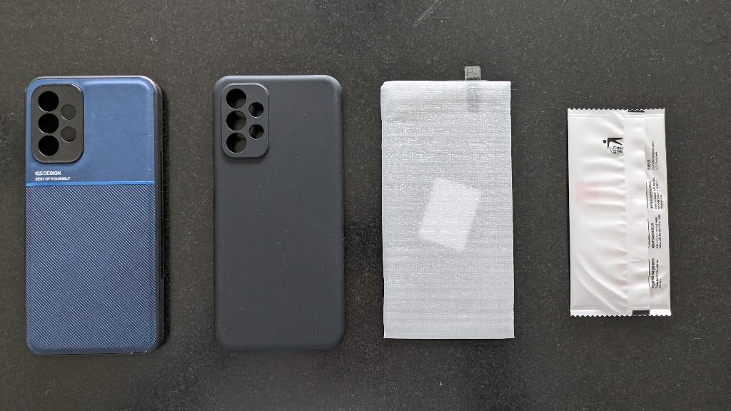 2 coques + protection ecran Samsung Galaxy A23 5G, Enlèvement ou Envoi, Comme neuf, Façade ou Cover