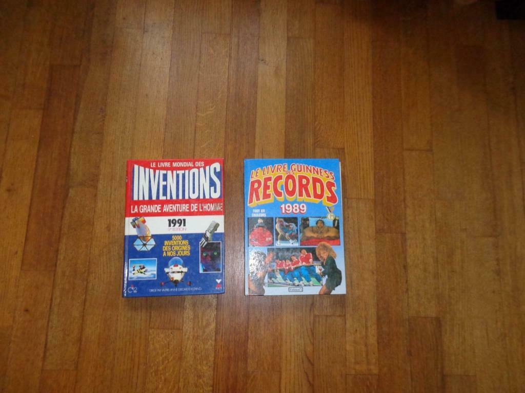 1 livre des records et 1 livre des inventions (1,50€le lot), Enlèvement