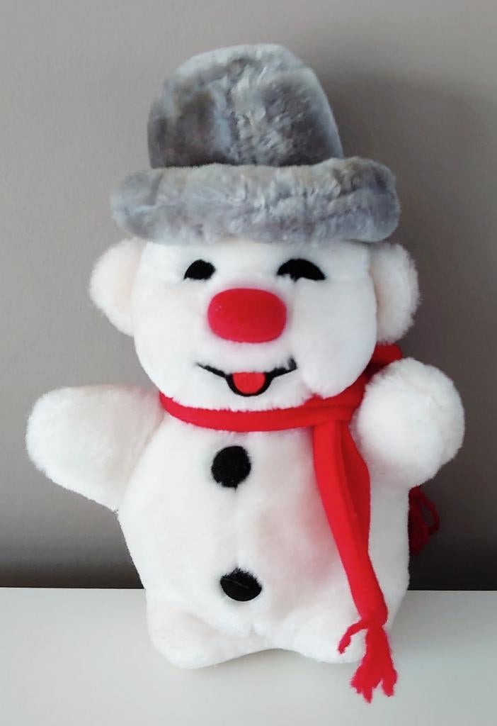 Sneeuwman in pluche - winter kerst - als deco of knuffel, Enlèvement ou Envoi, Comme neuf