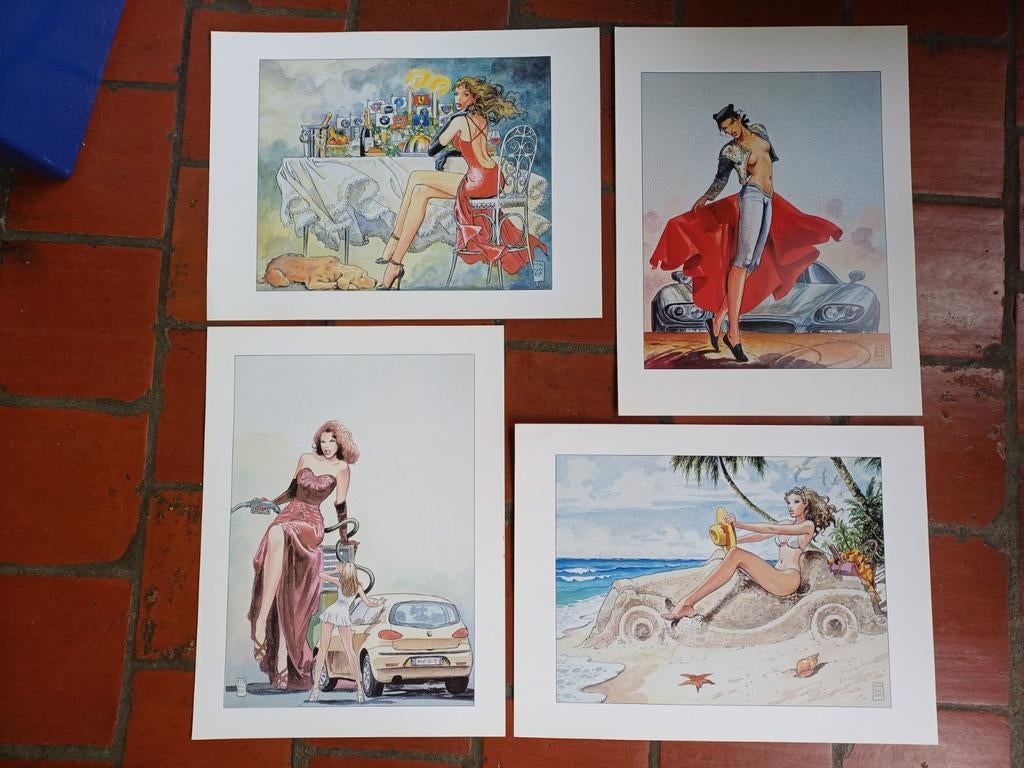 4 affiches Milo Manara, Verzamelen, Ophalen of Verzenden, Overige figuren, Nieuw, Plaatje, Poster of Sticker