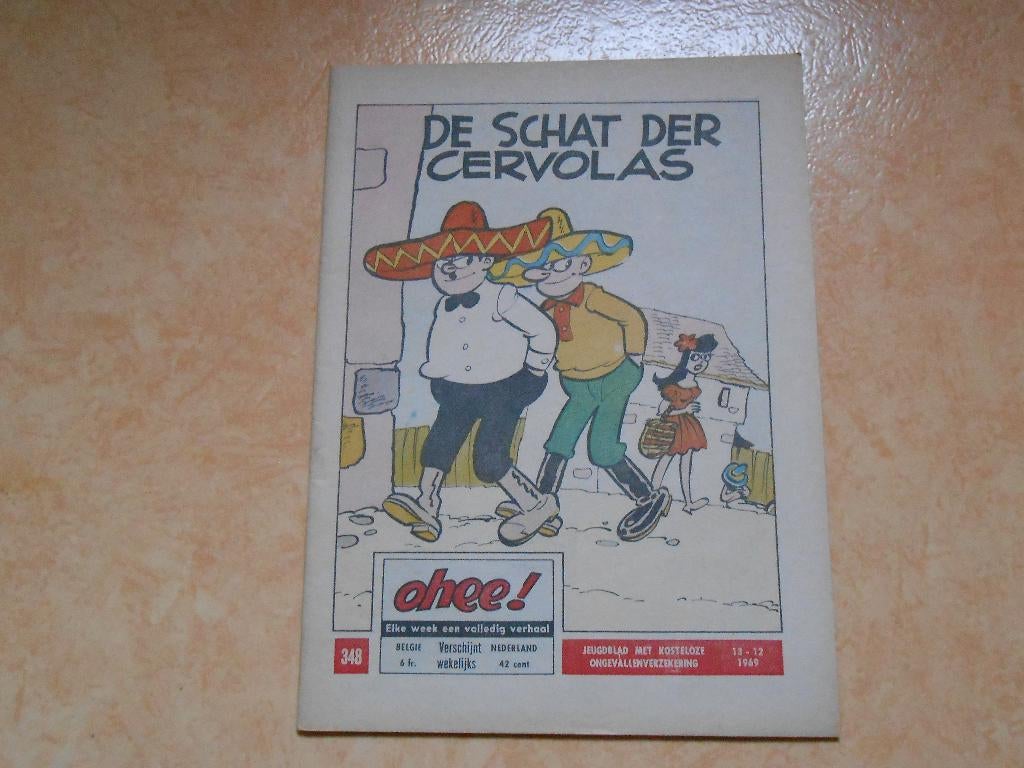 Ohee 348 Dees dubbel en cesar De schat der Cervolas 1969., Rik Clement, Eén stripboek, Nieuw, Ophalen of Verzenden