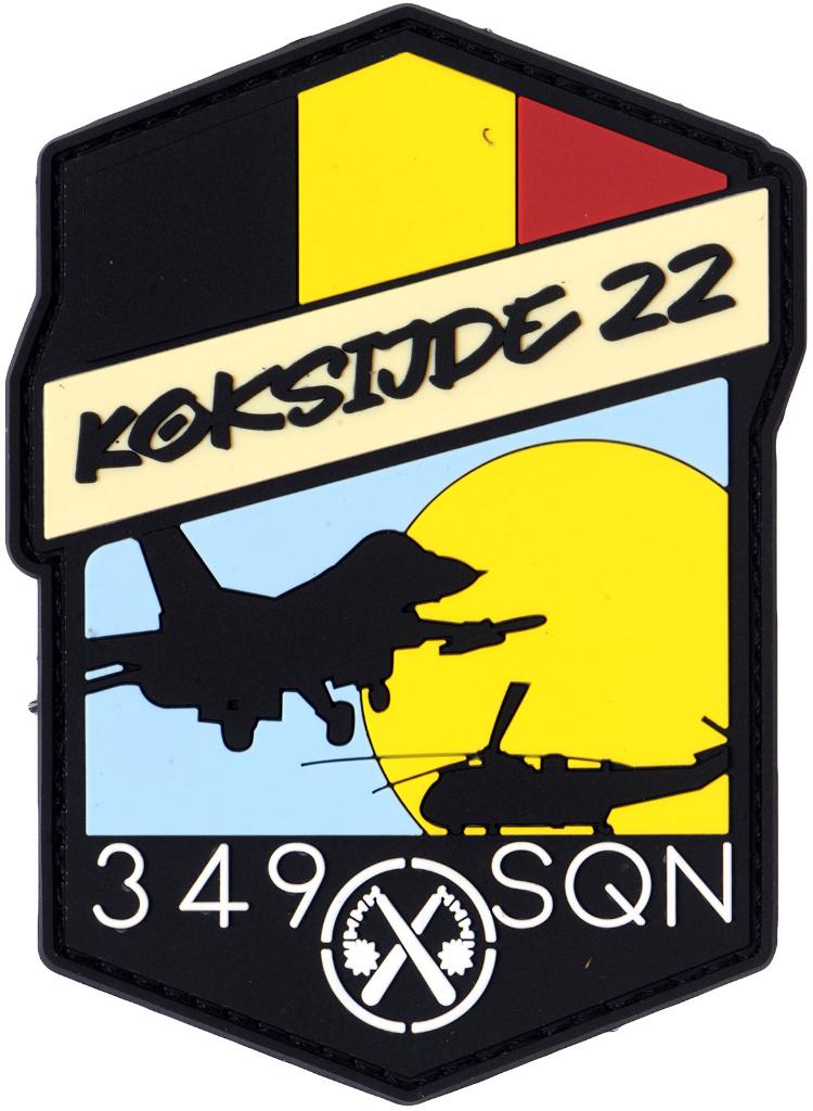 349 Sqn - Koksijde 2022 - patch, Envoi, Armée de l'air, Emblème ou Badge