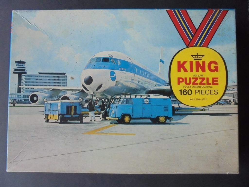 Puzzel 160 stukken Vlieghaven KLM VW bus, Kinderen en Baby's, Verzenden, Meer dan 50 stukjes, Nieuw, 6 jaar of ouder