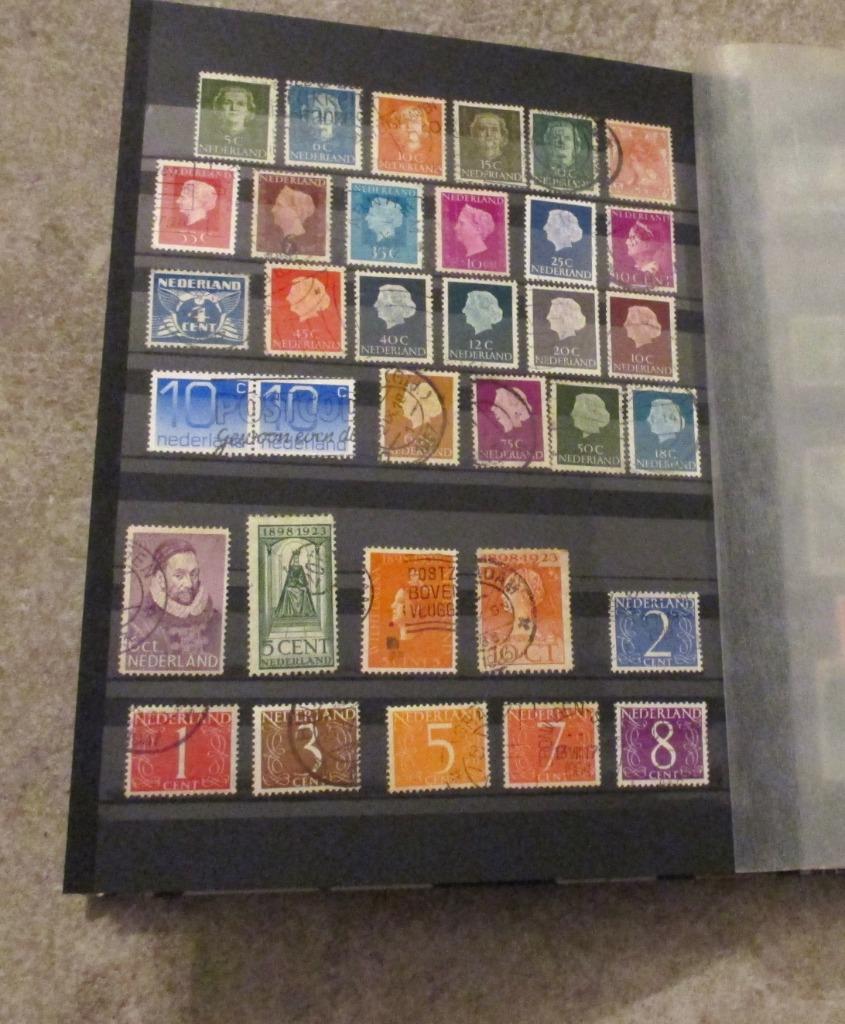 104 gestempelde  postzegels  (oude en recentere) - Nederland, Frankeerzegel, Ophalen of Verzenden, Gestempeld, Gestempeld