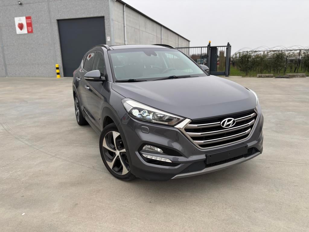 Hyundai tucson 4WD 1.6 BENZINE AUTOMAAT*PANO*LEDER*XENON*, Cuir, Achat, Euro 6, Entreprise