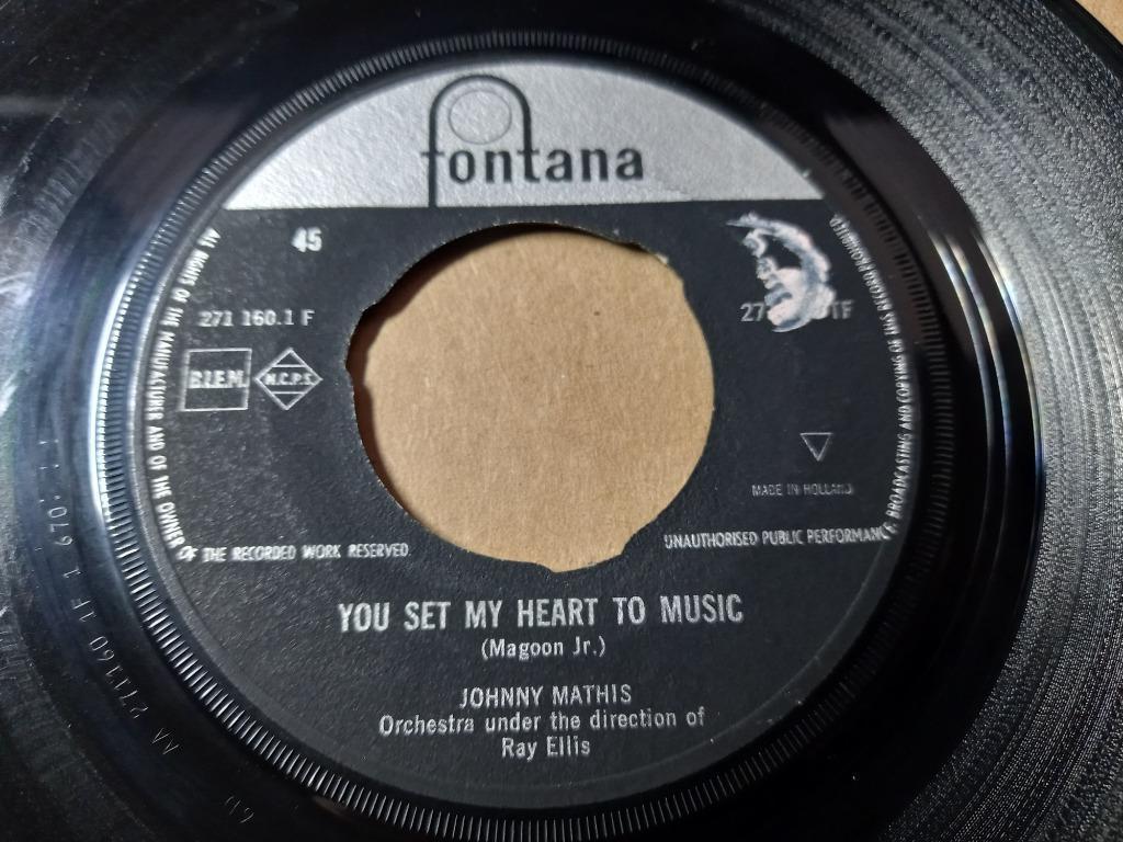 Johnny Mathis ‎– You Set My Heart To Music '7, Enlèvement ou Envoi, Utilisé, Pop