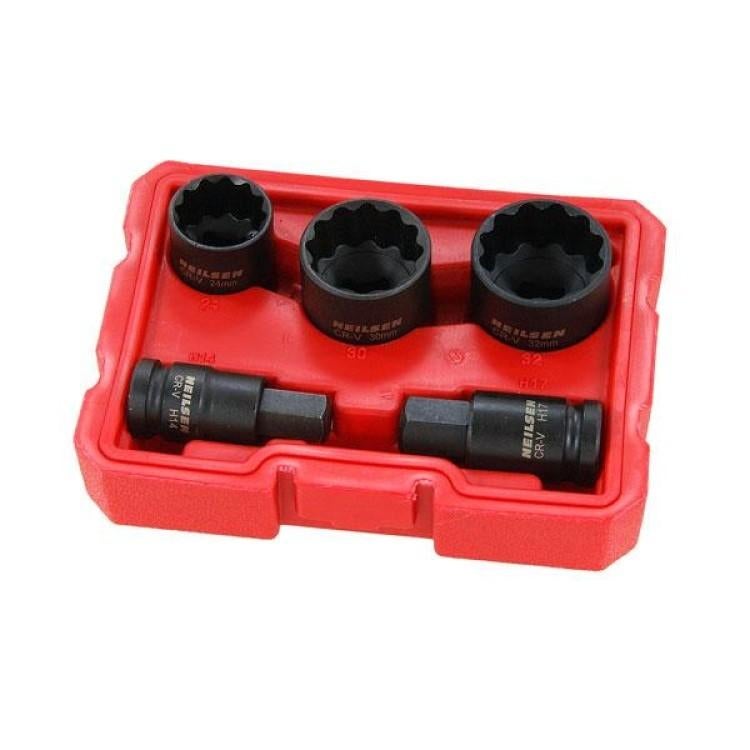 Kit de 5 douilles d'arbre de transmission VAG 12 kant 1/2", Envoi