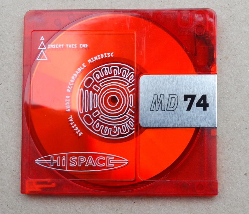 Minidisc - Hi Space MD74 Tribal red avec pochette d'origine, Envoi, Enregistreur MiniDisc