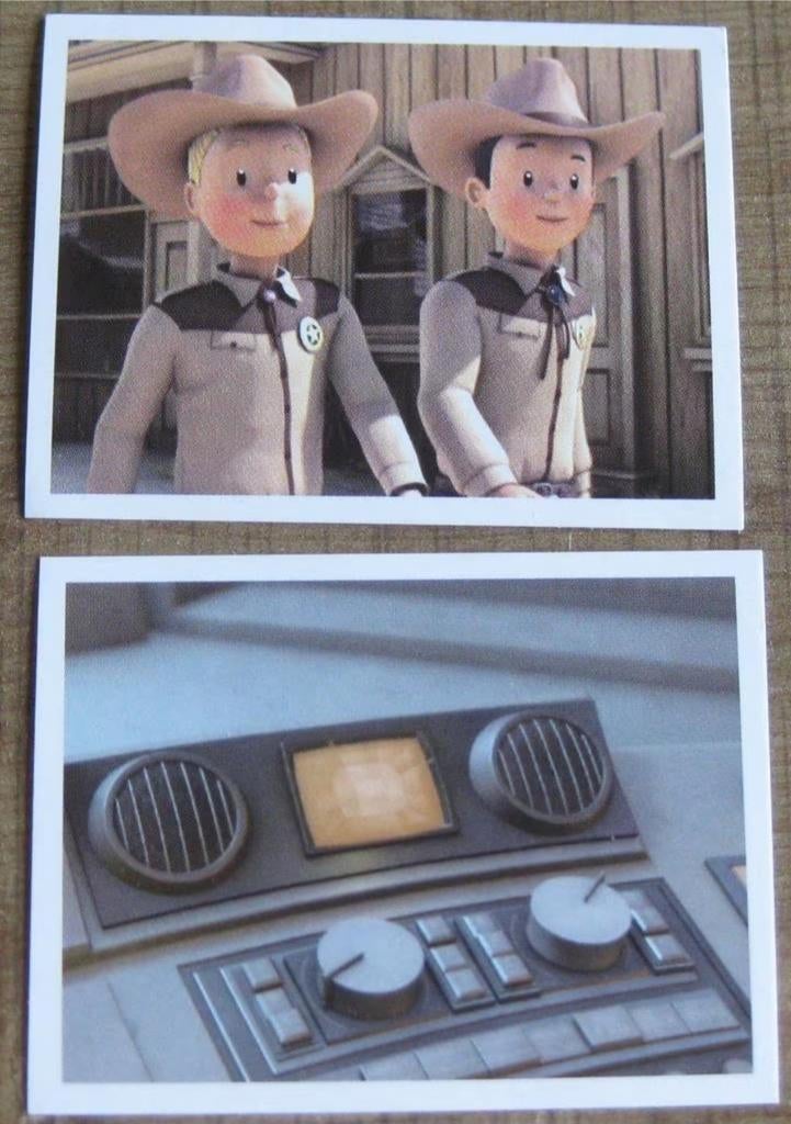 Suske en Wiske en de Texas Rakkers: 2 Panini stickers, Verzamelen, Ophalen of Verzenden, Suske en Wiske, Zo goed als nieuw, Plaatje, Poster of Sticker