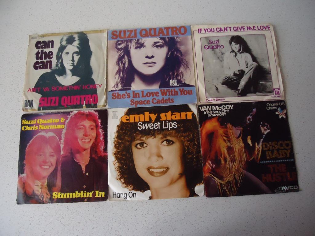 Part 156 - 6 Singles Suzi Quatro, Chris Norman, Emly Starr, Cd's en Dvd's, Ophalen of Verzenden, Gebruikt, Pop