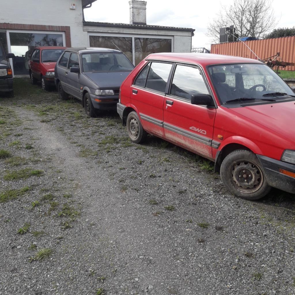 Subaru Justy 4x4 Oldtimer (3 voitures), Autos, Rouge, Justy, Achat, Entreprise