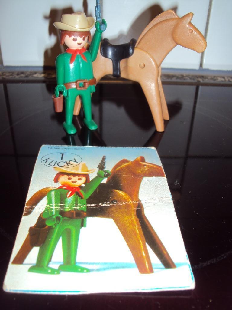 Playmobil 3342 Klicky Cowboy met paard*VINTAGE*, Enlèvement ou Envoi
