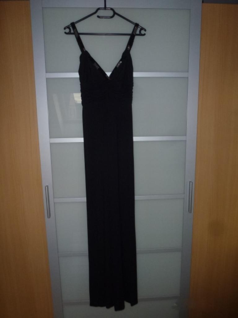 Zwarte lange jurk, Roberto Cavalli, maat 38, Kleding | Dames, Maat 38/40 (M), Galajurk, Zwart, Ophalen of Verzenden