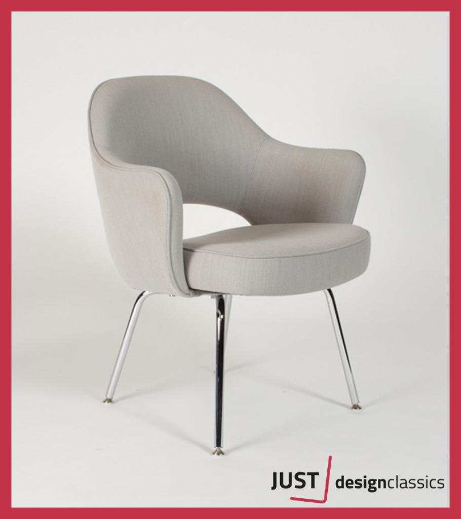 Knoll Saarinen Executive Arm Chair Grijs, Huis en Inrichting, Ophalen, Grijs, Stof
