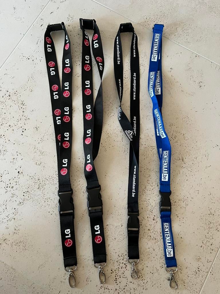 4 nieuwe lanyards / sleutelhangers, Ophalen, Nieuw, Overige typen