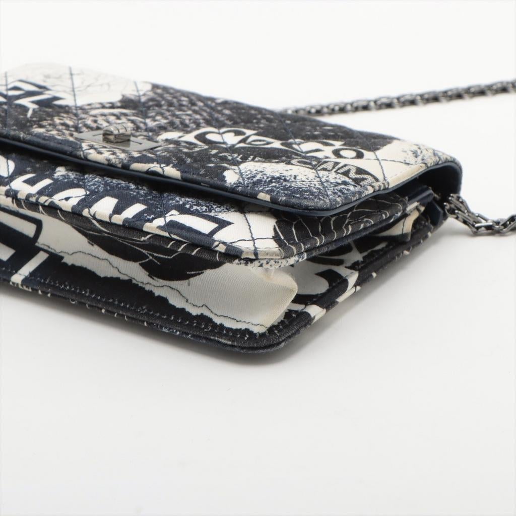Chanel 2.55 graffiti, Envoi, Utilisé, Bleu, Sac à main