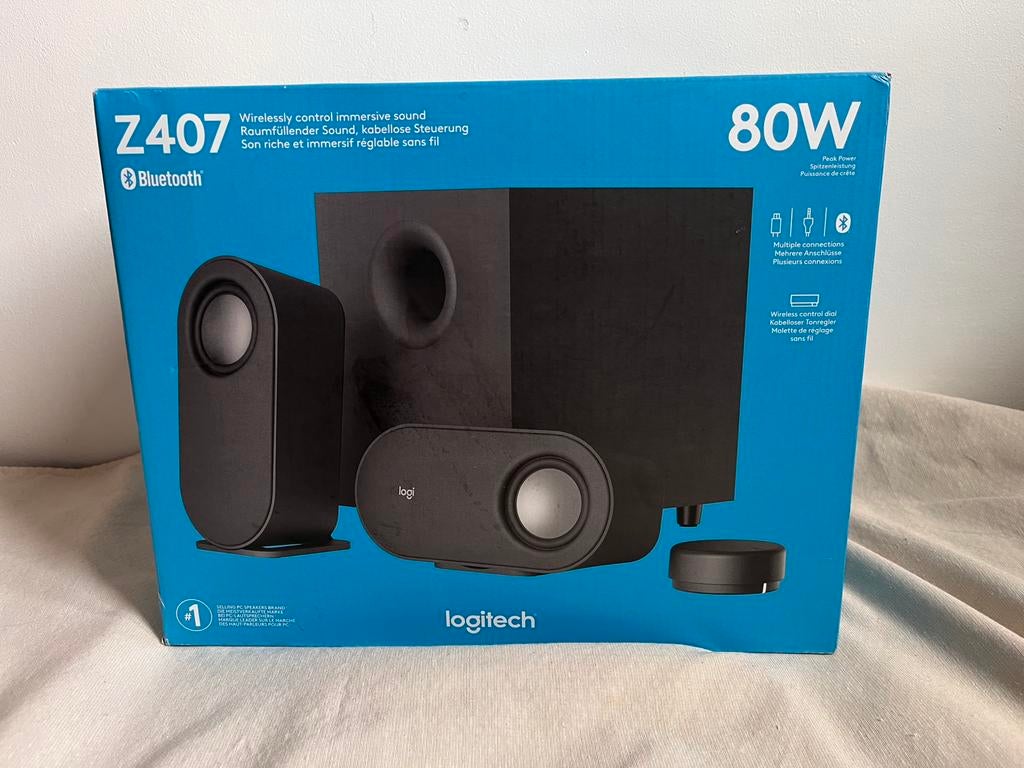 Logitech Z407 Bluetooth PC Speakers–Nieuw,Geseald + Garantie, Computers en Software, Pc speakers, Nieuw, Audiokanaal 2.1, Ophalen