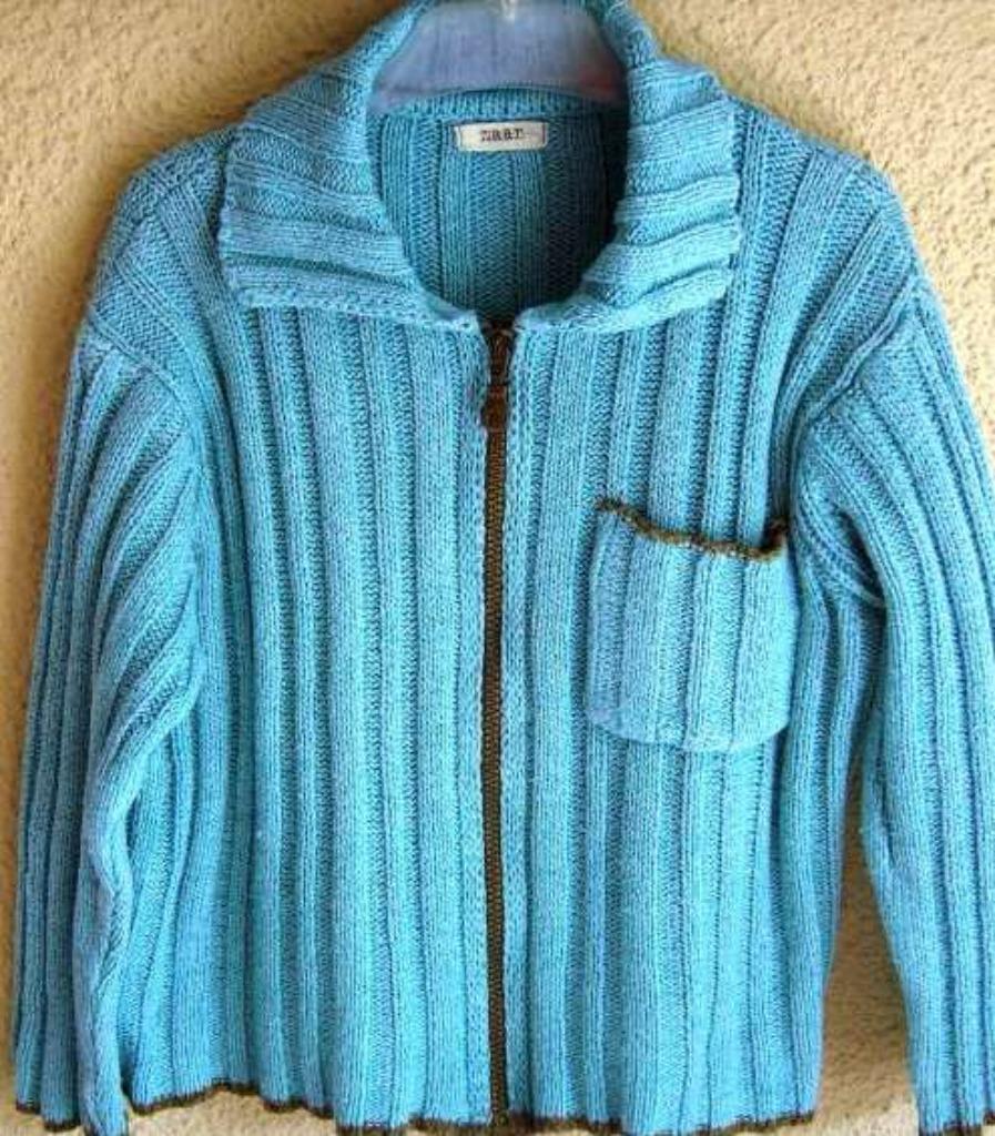 Warme blauwe gilet - Maan - maat 116-122, Maan, Meisje, Trui of Vest, Ophalen of Verzenden