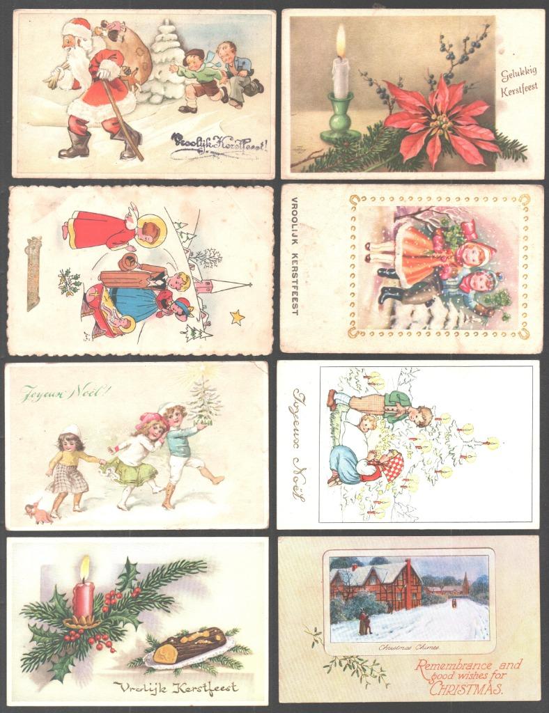 lot van 37 postkaarten / wenskaarten Kerstdag / Kerstmis, Ophalen of Verzenden, Gelopen, Feest(dag)
