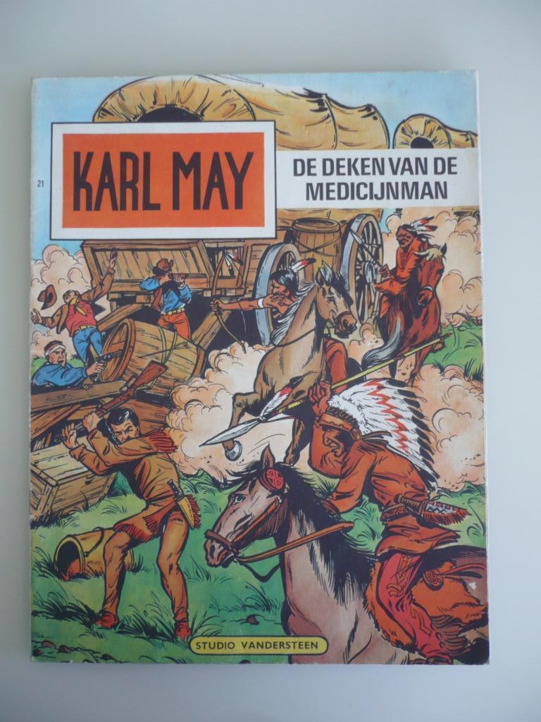 Karl May (21 de deken van de medicijnman ) eerste druk 1968, Gelezen, Eén stripboek, Studio  Vandersteen, Ophalen of Verzenden