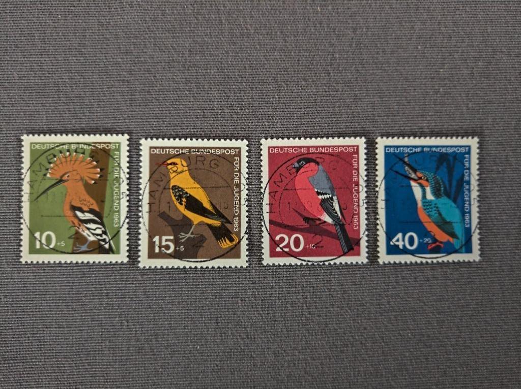 POSTZEGELS SERIE DUITSLAND VOGELS TE KOOP 1963 AFGEPRIJSD, Ophalen of Verzenden, BRD, Gestempeld