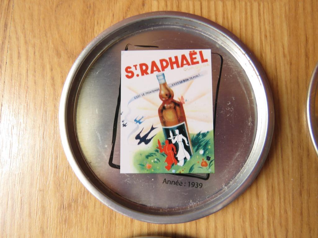 10 sous verres St Raphael en métal, Enlèvement ou Envoi, Utilisé