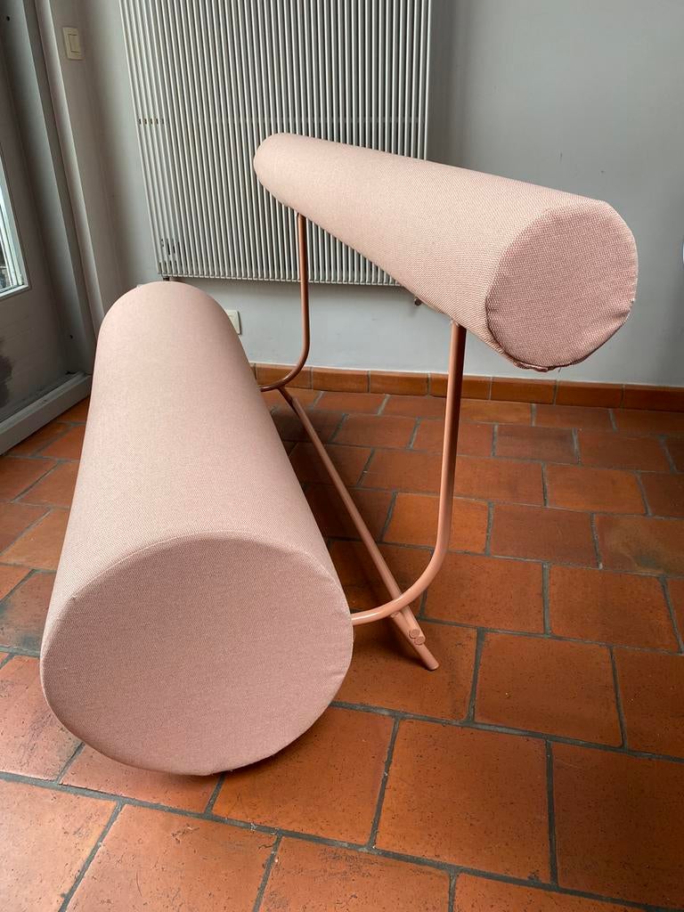 Designbank 160/82 CM, Ophalen, Zo goed als nieuw, Stof