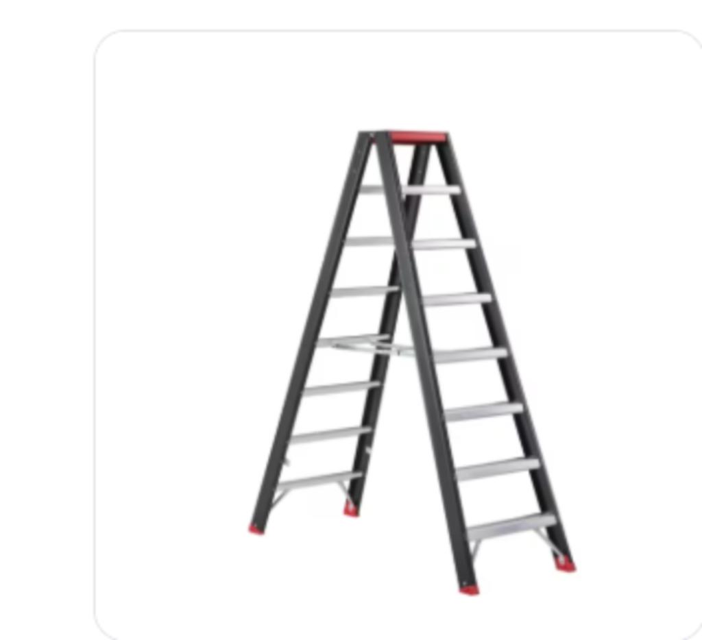 Altrex dubbele ladder 8 treden taurus, Doe-het-zelf en Bouw, Ladders en Trappen, Ophalen, Zo goed als nieuw, Ladder, Opvouwbaar of Inschuifbaar
