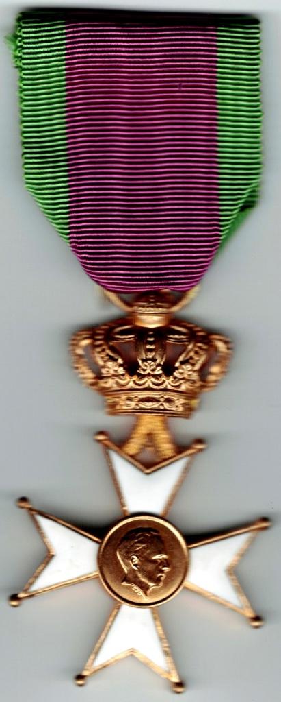 Médaille d'ancien combattant Léopold III dans une boîte, Envoi, Bronze