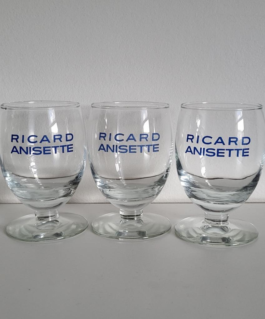 glas ricard anisette 3 glaasjes pastis Ricard anijs, Enlèvement ou Envoi, Comme neuf, Verres et Verres à shot
