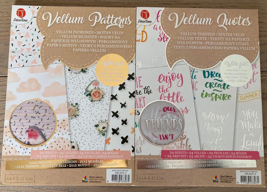 Vellum quotes en patterns, Enlèvement ou Envoi, Comme neuf