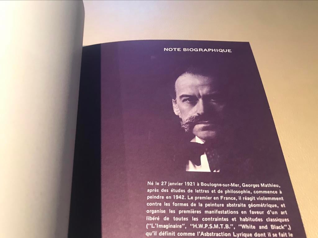 Georges Mathieu Peinture d'action années 1970, 75 pages, Livres, Enlèvement ou Envoi, Comme neuf, Peinture et dessin