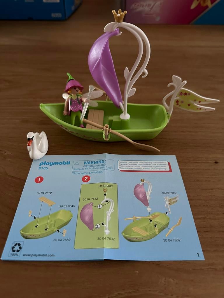 Playmobil elf met boot en zwaan 9105 (volledig): 7€, Kinderen en Baby's, Speelgoed | Playmobil, Ophalen of Verzenden, Zo goed als nieuw
