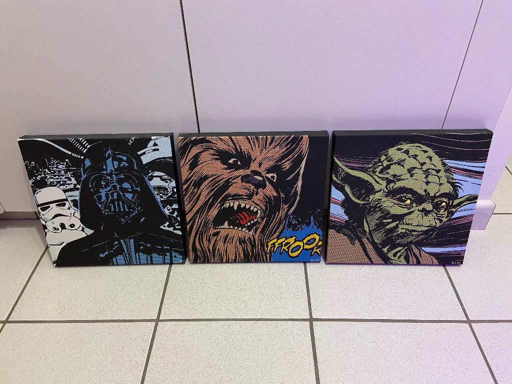 Star Wars comic book personages op canvas, Ophalen of Verzenden, Zo goed als nieuw, Overige typen