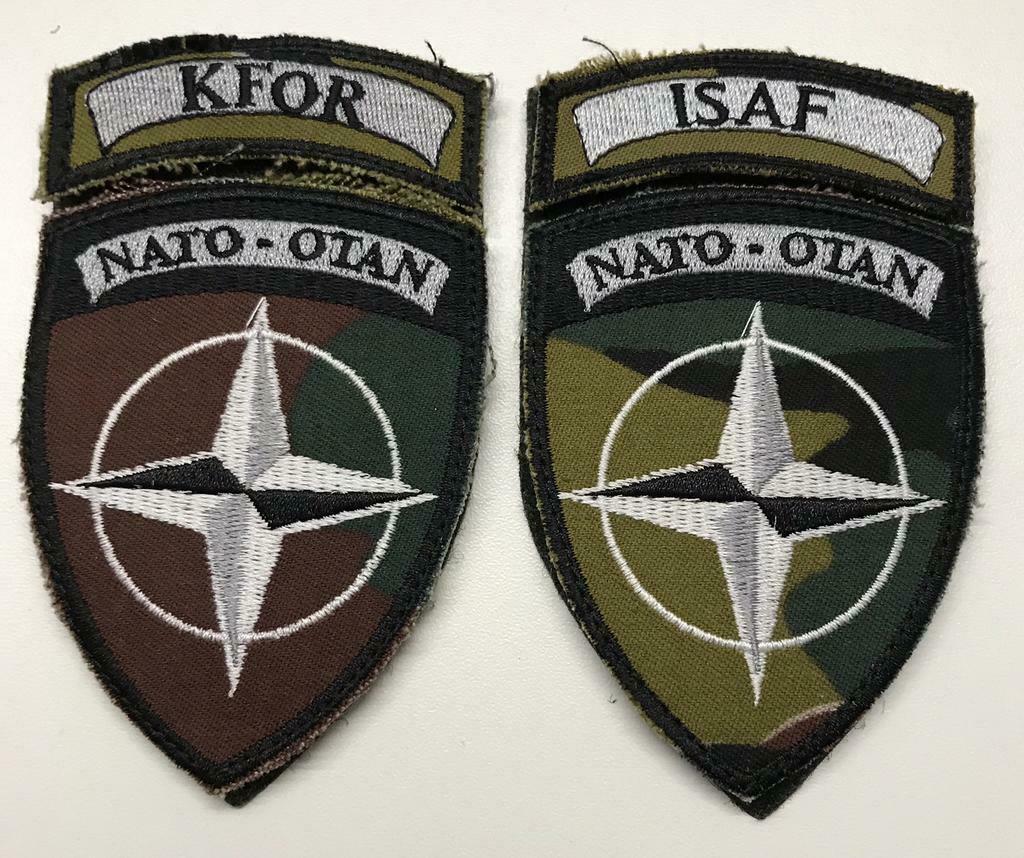 Belgium kfor - Isaf patch met velcro, Verzenden, Landmacht, Embleem of Badge