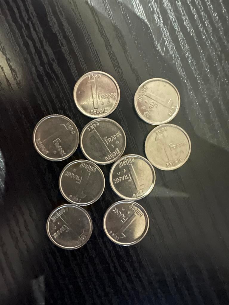 1 Belgische Frank muntjes, Postzegels en Munten, Ophalen, Metaal, Setje