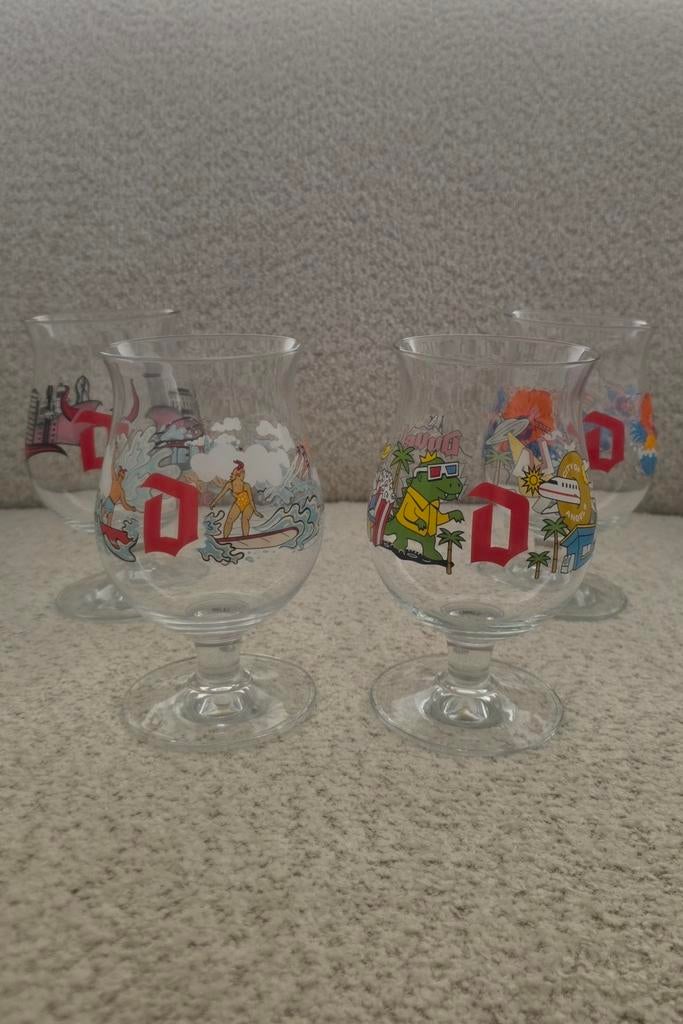 Duvel 4x USA glazen, Verzamelen, Biermerken, Ophalen of Verzenden, Duvel