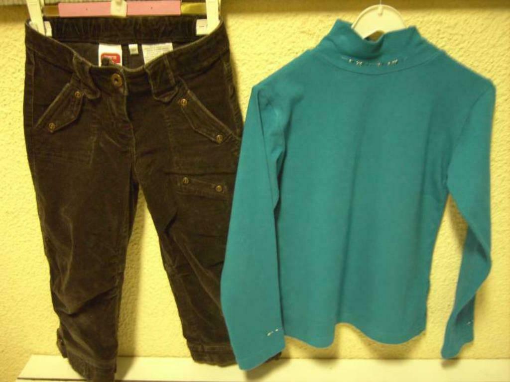Mooie fluwelen kniebroek + coltrui - 't Folieke - maat 128, Kinderen en Baby's, Kinderkleding | Maat 128, Zo goed als nieuw, Meisje