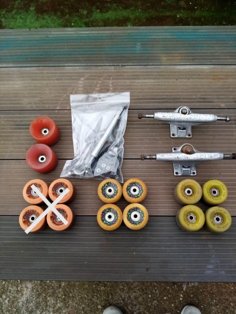 Vintage skateboard wielen, oldskool, Ophalen, Gebruikt, Skateboard