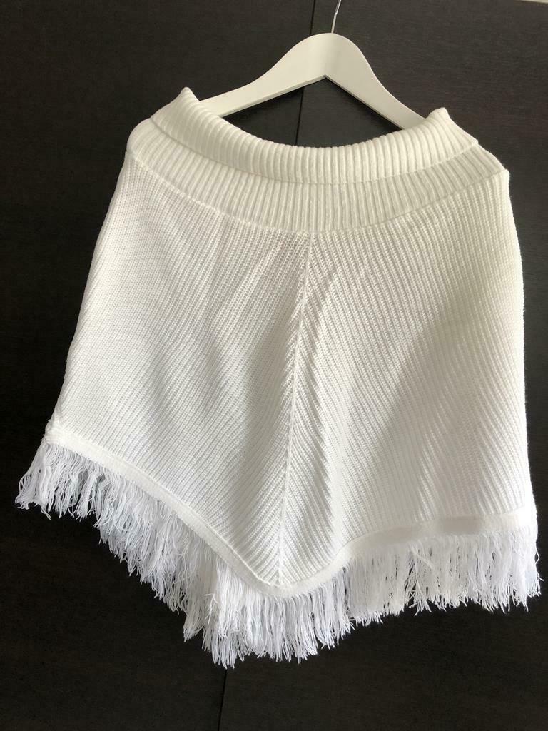 Pull poncho blanc femme fille laine hiver mim taille unique, Vêtements | Femmes, Neuf