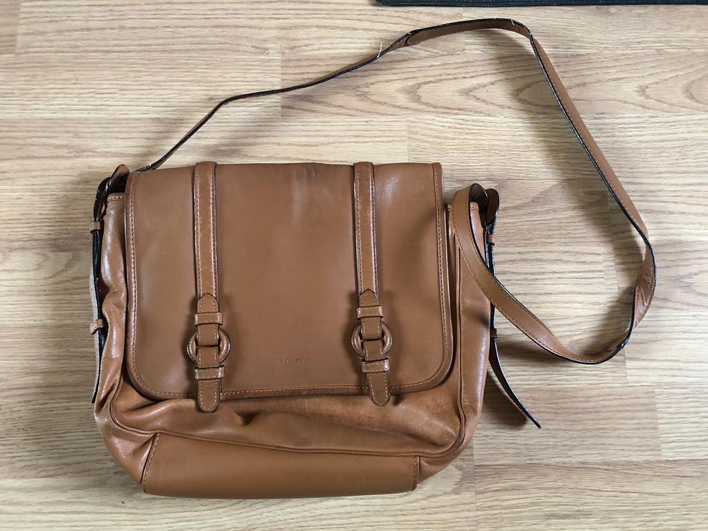 Sac en cuir Le tanneur, Enlèvement ou Envoi, Utilisé, Brun, Sac à bandoulière