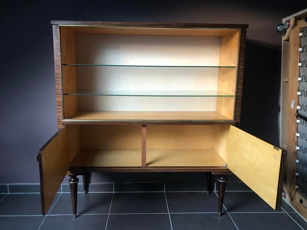 Art Deco vitrinekast of dressoir,  'showcase' of 'buffet', Antiek en Kunst, Antiek | Meubels | Kasten, Ophalen
